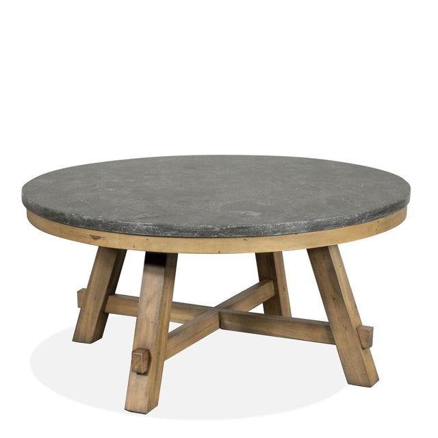 Riverside Furniture Weatherford - Round Cocktail Table - Reclaimed Natural Pine