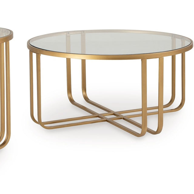 Ashley Milloton Occasional Table Set (3/CN) - Gold