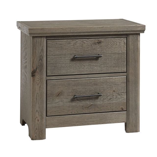 Vaughan-Bassett Yellowstone - 2 Drawer Night Stand - Dapple Grey