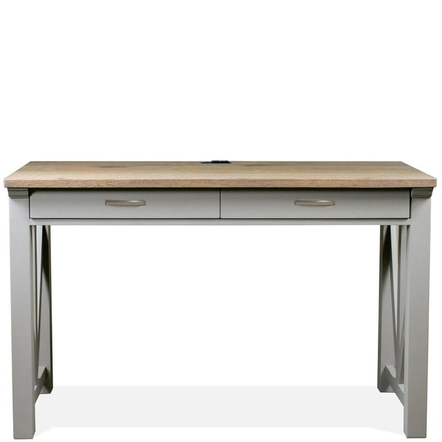 Riverside Furniture Osborne - 30" Nesting Desk - Timeless Oak/Gray Skies