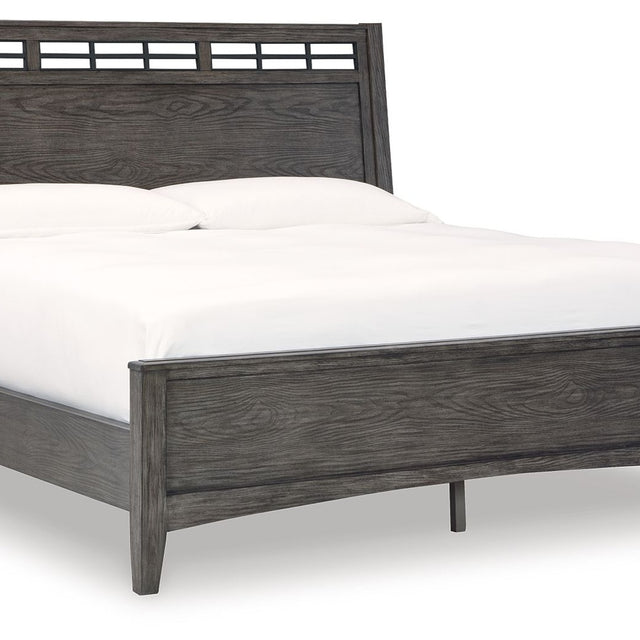 Ashley Montillan - Grayish Brown - California King Panel Bed