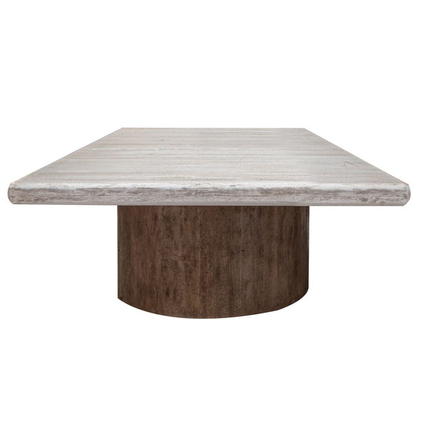 International Furniture Direct Sahara - Square Cocktail Table - Light Cream / Brown Caramel